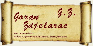 Goran Zdjelarac vizit kartica